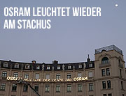 „OSRAM - Hell wie der lichte Tag" leuchtet wieder - Neue Buchstaben für OSRAM Werbung am Münchner Stachus wurden am 22.02.2021 installiert (©Foto: M artin Schmitz)